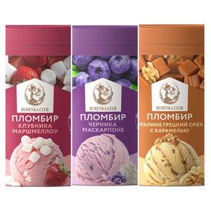 Мороженое пломбир 15% ассорти Бурёнка Клаб пинта 230 г, упаковка 8 шт