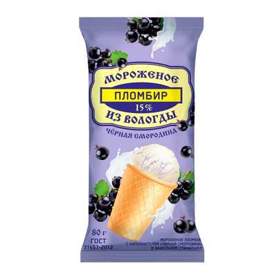Мороженое с чёрной смородиной купить