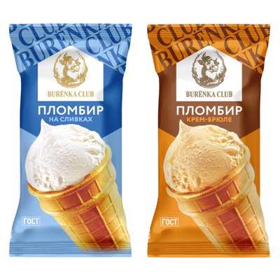 Мороженое Бурёнка Клаб стакан ассорти 2 вкуса 80 г, упаковка 30 шт. Стаканчик в ассортименте 30 шт х 70 г