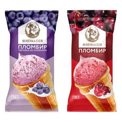Мороженое Бурёнка Клаб стакан ассорти фруктовое 80 г, упаковка 30 шт. Упаковка 30 шт